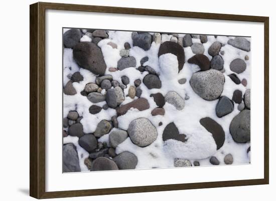 Snow and Rocks, Mt Rainier National Park, Washington, USA-Art Wolfe-Framed Photographic Print