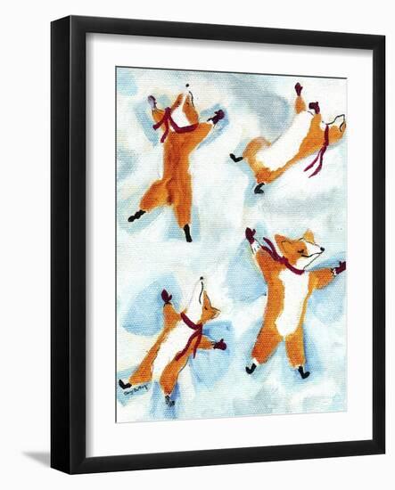 Snow Angel Dogs-Cheryl Bartley-Framed Giclee Print