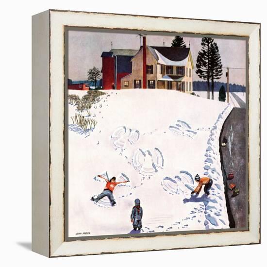 "Snow Angels", January 10, 1953-John Falter-Framed Premier Image Canvas