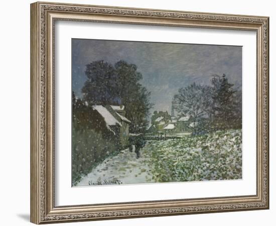 Snow at Argenteuil, 1874-Claude Monet-Framed Giclee Print