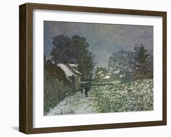 Snow at Argenteuil, 1874-Claude Monet-Framed Giclee Print