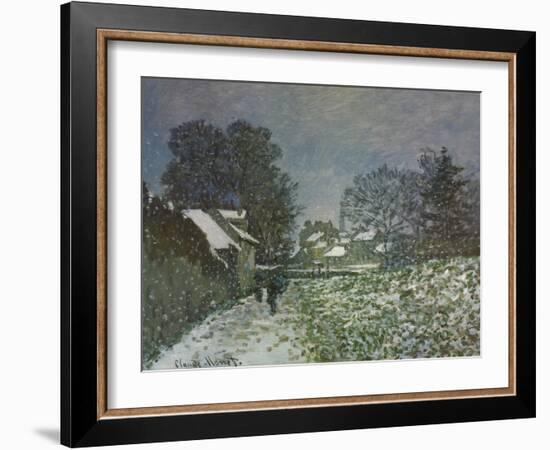 Snow at Argenteuil, 1874-Claude Monet-Framed Giclee Print