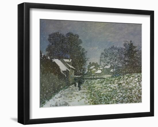 Snow at Argenteuil, 1874-Claude Monet-Framed Giclee Print