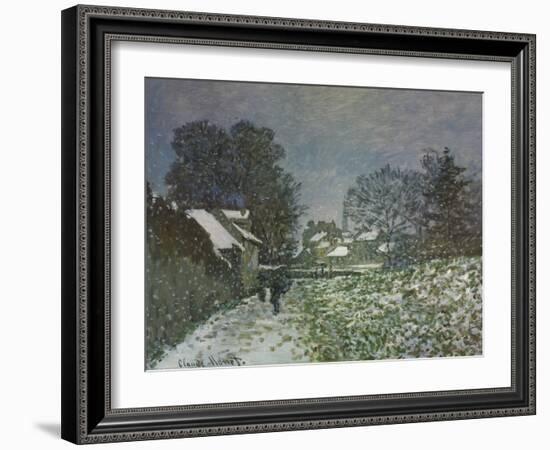 Snow at Argenteuil, 1874-Claude Monet-Framed Giclee Print