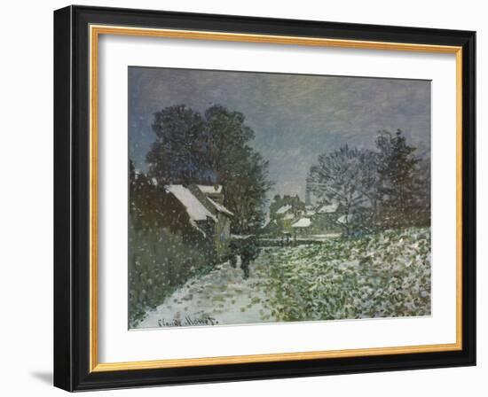 Snow at Argenteuil, 1874-Claude Monet-Framed Giclee Print