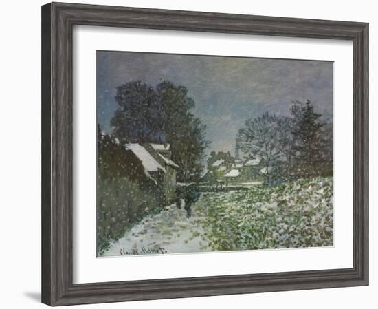 Snow at Argenteuil, 1874-Claude Monet-Framed Premium Giclee Print