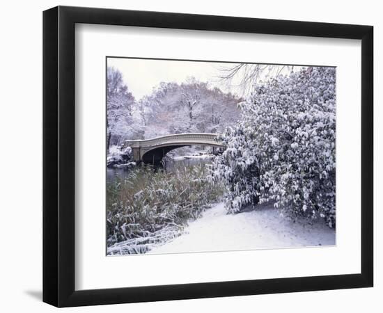 Snow at Bow Bridge in Central Park-Alan Schein-Framed Photographic Print