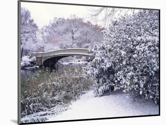 Snow at Bow Bridge in Central Park-Alan Schein-Mounted Photographic Print