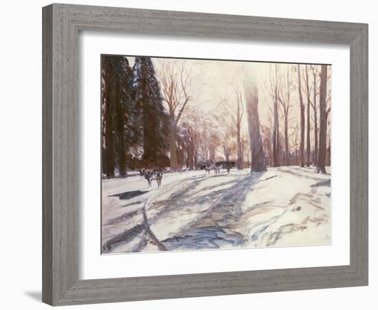 Snow at Broadlands-Paul Stewart-Framed Giclee Print