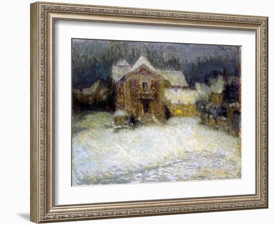 Snow at Gerberoy, 1910-Henri Eugene Augustin Le Sidaner-Framed Giclee Print