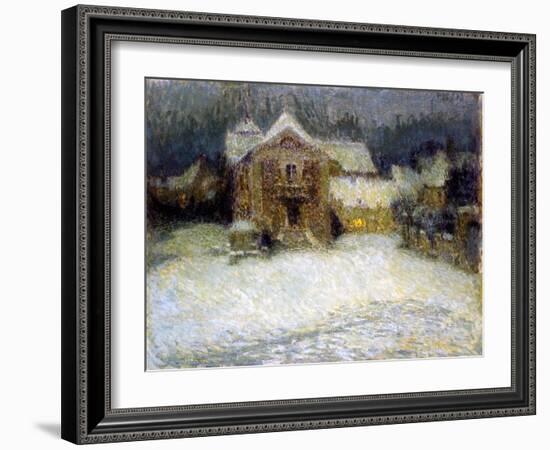 Snow at Gerberoy, 1910-Henri Eugene Augustin Le Sidaner-Framed Giclee Print