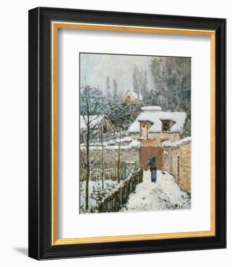 Snow at Louveciennes, 1874-Alfred Sisley-Framed Art Print