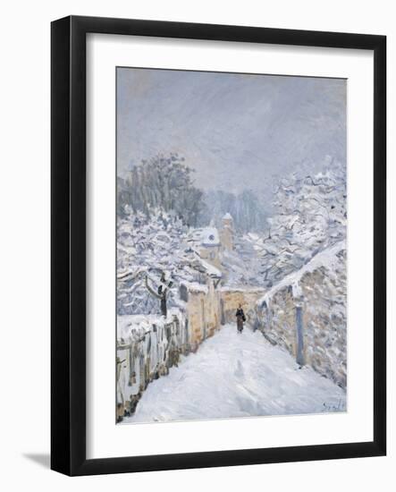 Snow at Louveciennes, 1878-Alfred Sisley-Framed Premium Giclee Print