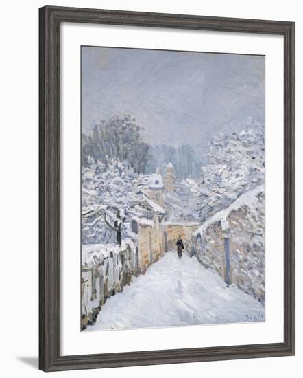 Snow at Louveciennes, 1878-Alfred Sisley-Framed Giclee Print