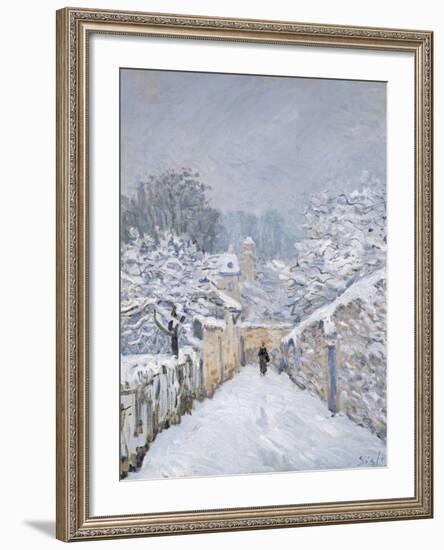 Snow at Louveciennes, 1878-Alfred Sisley-Framed Giclee Print