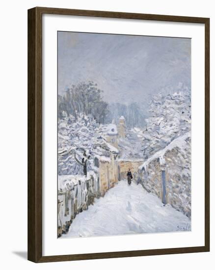 Snow at Louveciennes, 1878-Alfred Sisley-Framed Giclee Print