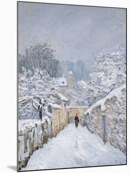 Snow at Louveciennes, 1878-Alfred Sisley-Mounted Giclee Print