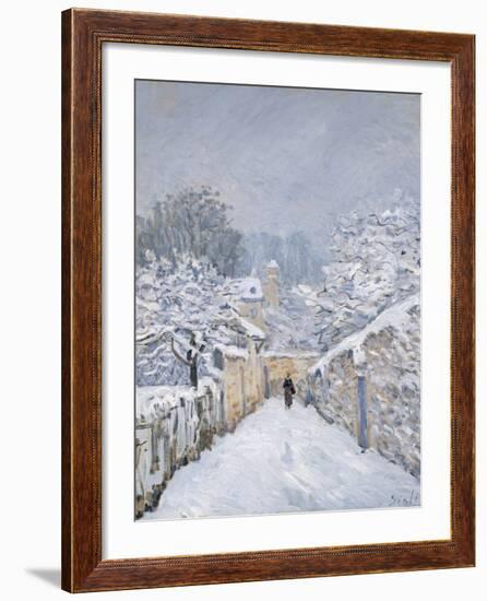 Snow at Louveciennes, 1878-Alfred Sisley-Framed Giclee Print