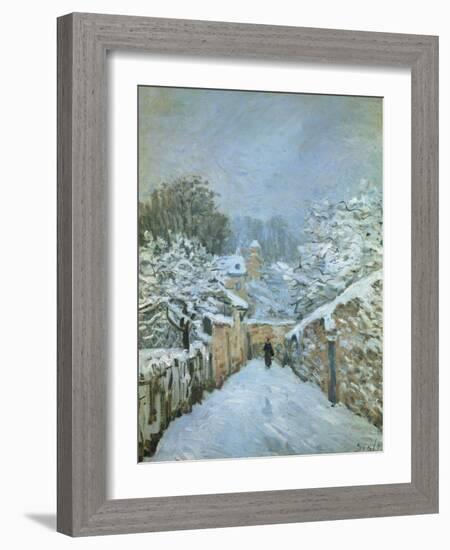 Snow at Louveciennes, 1878-Alfred Sisley-Framed Giclee Print