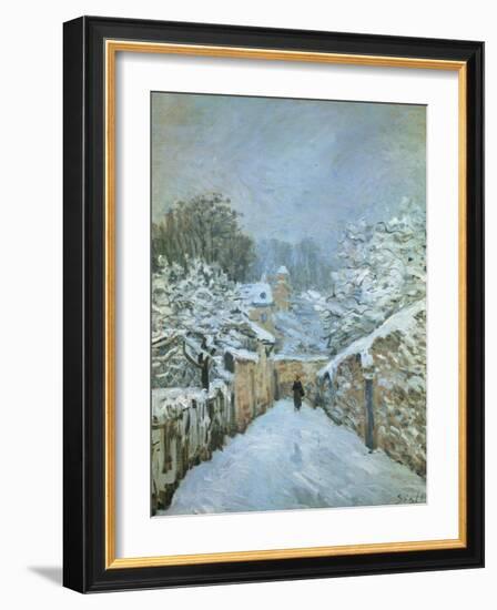 Snow at Louveciennes, 1878-Alfred Sisley-Framed Giclee Print