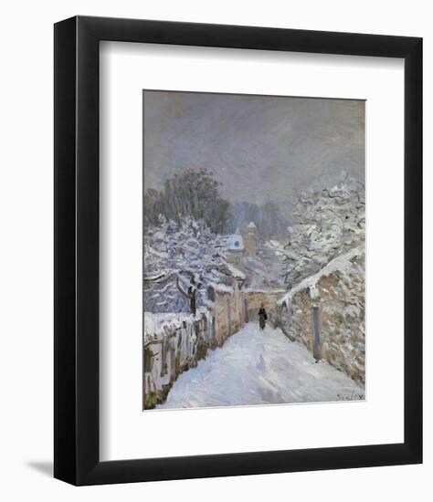 Snow at Louveciennes, France, c.1878-Alfred Sisley-Framed Art Print