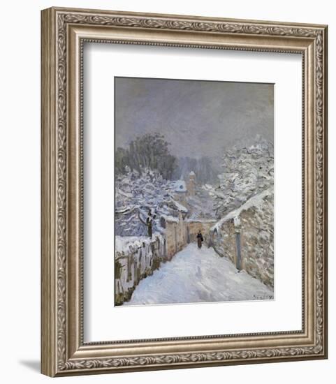 Snow at Louveciennes, France, c.1878-Alfred Sisley-Framed Art Print