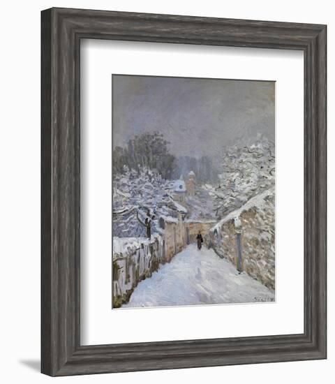 Snow at Louveciennes, France, c.1878-Alfred Sisley-Framed Art Print