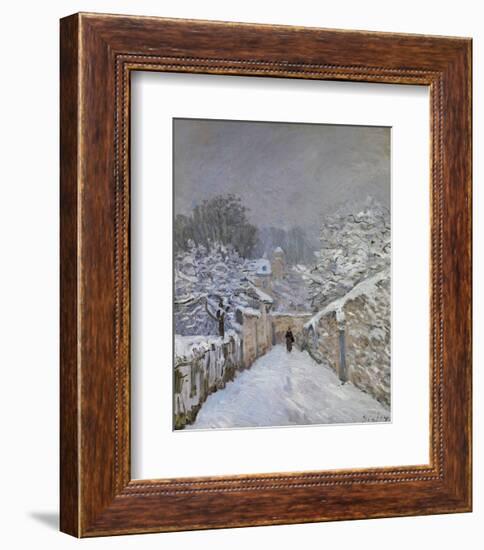 Snow at Louveciennes, France, c.1878-Alfred Sisley-Framed Art Print