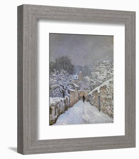 Snow at Louveciennes, France, c.1878-Alfred Sisley-Framed Art Print