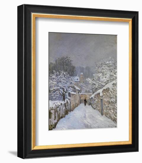 Snow at Louveciennes, France, c.1878-Alfred Sisley-Framed Art Print