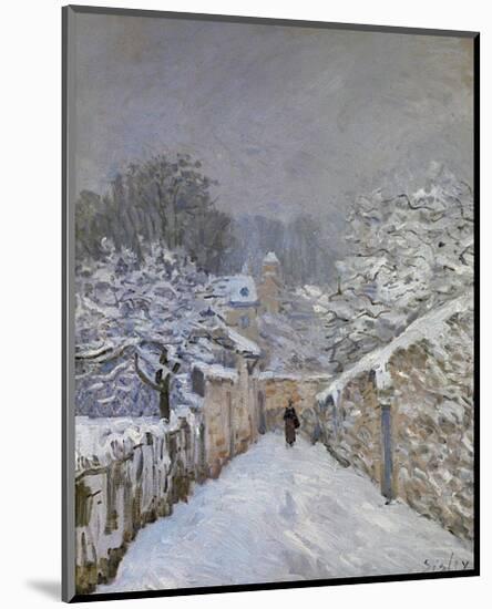 Snow at Louveciennes, France, c.1878-Alfred Sisley-Mounted Art Print
