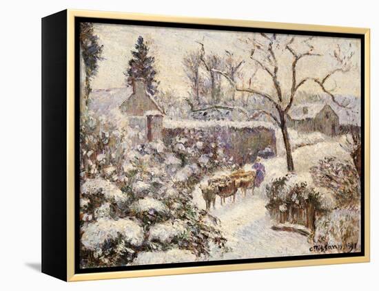 Snow at Montfoucault, 1891-Camille Pissarro-Framed Premier Image Canvas