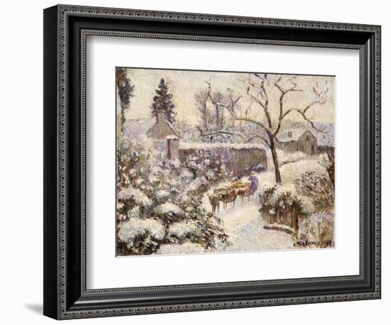 Snow at Montfoucault, 1891-Camille Pissarro-Framed Giclee Print