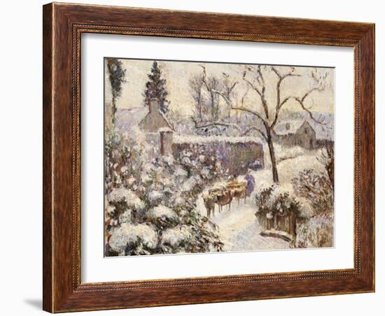 Snow at Montfoucault, 1891-Camille Pissarro-Framed Giclee Print