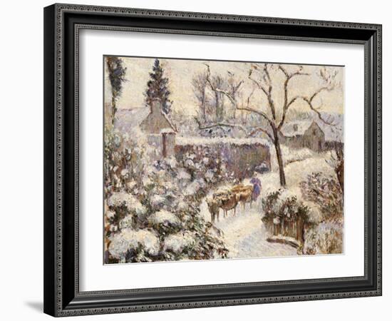 Snow at Montfoucault, 1891-Camille Pissarro-Framed Giclee Print