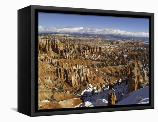 Snow at Sunset Point in Bryce Canyon National Park-Danny Lehman-Framed Premier Image Canvas