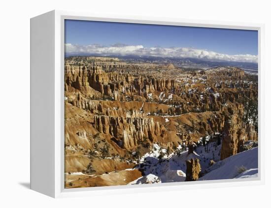 Snow at Sunset Point in Bryce Canyon National Park-Danny Lehman-Framed Premier Image Canvas