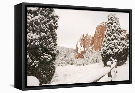 Snow at the Garden of the Gods-bcoulter-Framed Premier Image Canvas