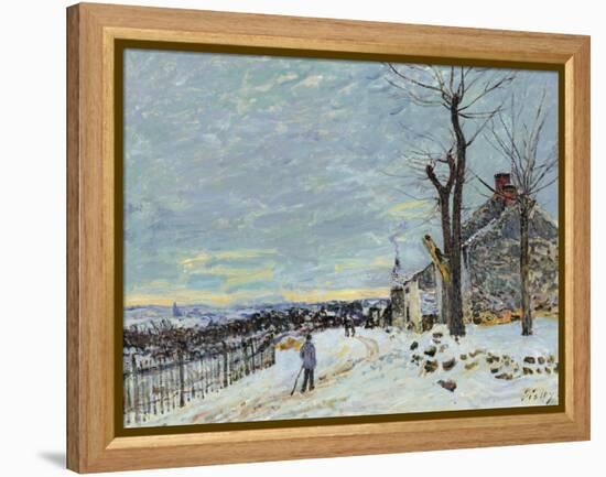 Snow at Veneux Nadon-Alfred Sisley-Framed Premier Image Canvas