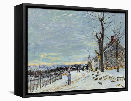 Snow at Veneux Nadon-Alfred Sisley-Framed Premier Image Canvas