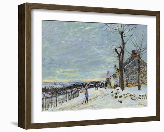 Snow at Veneux Nadon-Alfred Sisley-Framed Giclee Print