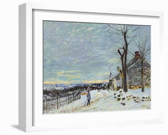 Snow at Veneux Nadon-Alfred Sisley-Framed Giclee Print