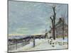 Snow at Veneux Nadon-Alfred Sisley-Mounted Giclee Print