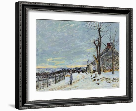 Snow at Veneux Nadon-Alfred Sisley-Framed Giclee Print