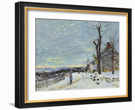 Snow at Veneux Nadon-Alfred Sisley-Framed Giclee Print