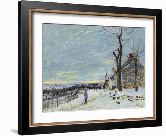 Snow at Veneux Nadon-Alfred Sisley-Framed Art Print