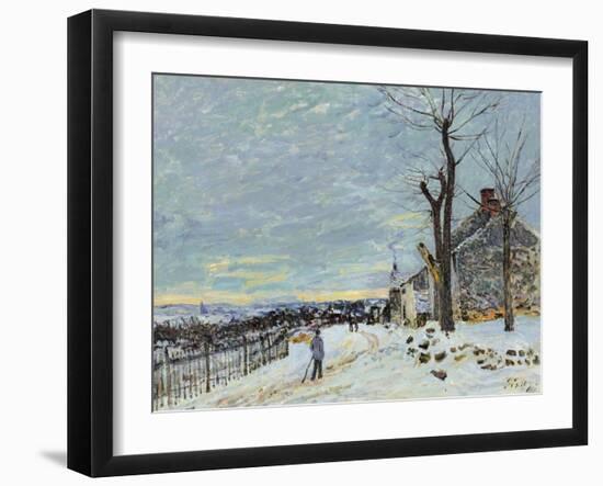 Snow at Veneux Nadon-Alfred Sisley-Framed Art Print