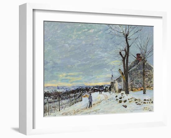 Snow at Veneux Nadon-Alfred Sisley-Framed Art Print