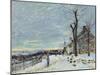 Snow at Veneux Nadon-Alfred Sisley-Mounted Art Print