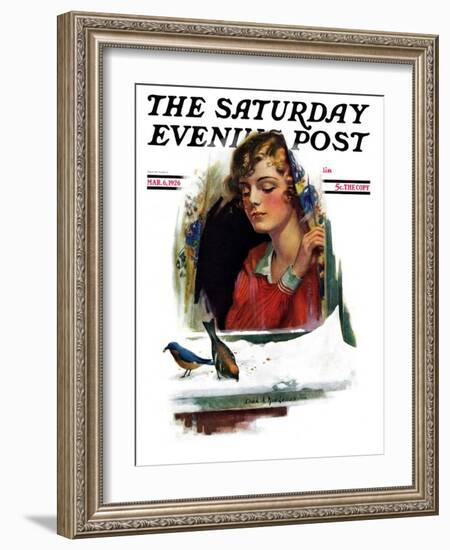 "Snow Birds," Saturday Evening Post Cover, March 6, 1926-Charles A. MacLellan-Framed Giclee Print